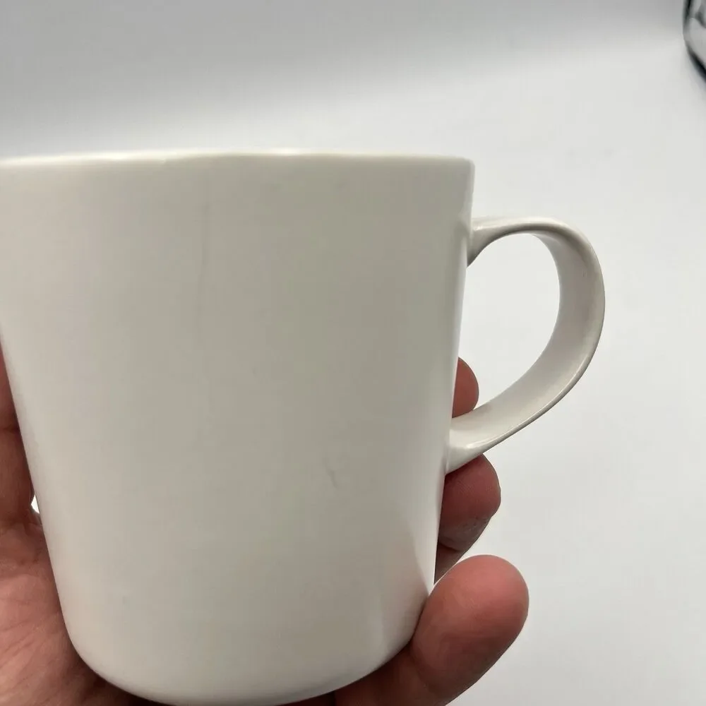 Crate & Barrel Max Pool Blue White Mug